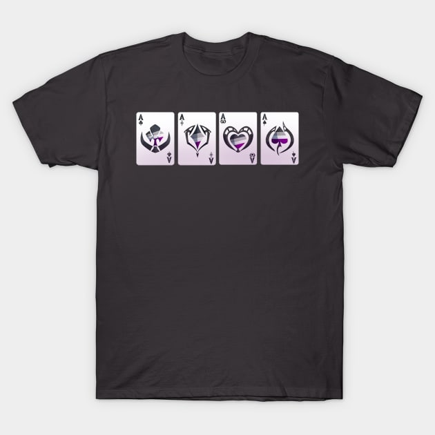 Ace Pride Hand of Cards T-Shirt by Phreephur